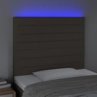 LED горна табла за легло, таупе, 100x5x118/128 см, плат