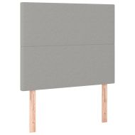 Боксспринг легло с матрак и LED, светлосиво, 80x200 см, плат