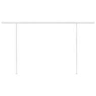 Ръчно прибиращ се сенник с LED 4x3 м оранжево и кафяво