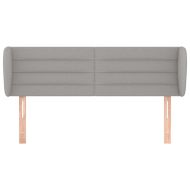 Горна табла за легло с уши, светлосива, 147x23x78/88 см, плат