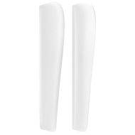 Горна табла с уши, бяла, 203x23x118/128 см, изкуствена кожа