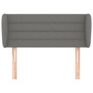 Горна табла за легло с уши, тъмносива, 103x23x78/88 см, плат