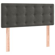 Боксспринг легло с матрак, тъмносиво, 100x200 см, кадифе