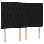 Боксспринг легло с матрак и LED, черно, 160x200 см, плат