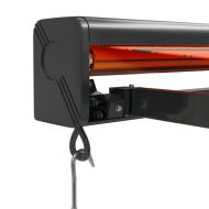 Прибираща се тента оранжево и кафяво 3x2,5 м плат и алуминий