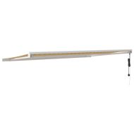 Прибираща се тента жълто и бяло 5x3 м плат и алуминий