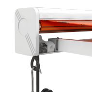 Прибираща се тента оранжево и кафяво 4x3 м плат и алуминий