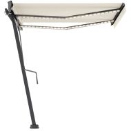 Свободностояща автоматична тента, 350x250 см, кремава