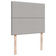 Боксспринг легло с матрак и LED, светлосиво, 120x190 см, плат