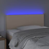 LED Горна табла за легло, капучино, 90x5x78/88 см