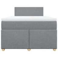 Боксспринг легло с матрак, светлосиво, 120x200 см, плат