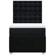 Боксспринг легло с матрак, черна, 90x190 см, плат