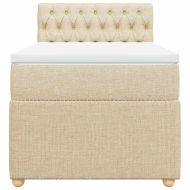 Боксспринг легло с матрак, кремава, 90x190 см, плат