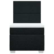 Боксспринг легло с матрак, черна, 90x190 см, плат