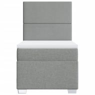 Боксспринг легло с матрак, светлосиво, 100x200 см, плат