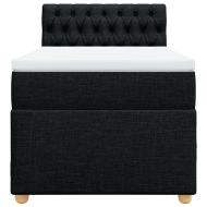 Боксспринг легло с матрак, черно, 90x200 см, плат