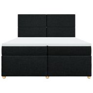 Боксспринг легло с матрак, черно, 200x200 см, плат