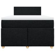 Боксспринг легло с матрак, черно, 120x190 см, плат