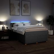 Боксспринг легло с матрак, светлосиво, 140x190 см плат