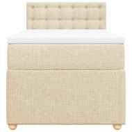 Боксспринг легло с матрак, кремава, 80x200 см, плат