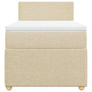 Боксспринг легло с матрак, кремава, 90x200 см, плат