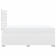 Боксспринг легло с матрак, бяло, 120x200 см, изкуствена кожа