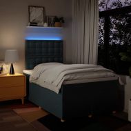 Боксспринг легло с матрак, синьо, 120x200 см, плат