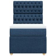 Боксспринг легло с матрак, синьо, 80x200 см, плат