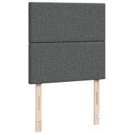 Боксспринг легло с матрак, тъмносиво, 90x200 см, плат