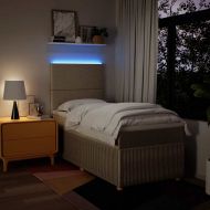 Боксспринг легло с матрак, кремаво, 100x200 см, плат