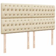 Боксспринг легло с матрак, кремаво, 200x200 см, плат