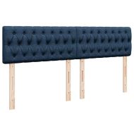 Боксспринг легло с матрак, синьо, 200x200 см, плат