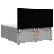 Боксспринг легло с матрак, светлосиво, 180x200 см, плат