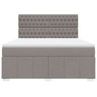 Боксспринг легло с матрак, таупе, 180x200 см, плат