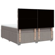 Боксспринг легло с матрак, таупе, 180x200 см, плат