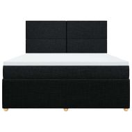 Боксспринг легло с матрак, черно, 180x200 см, плат