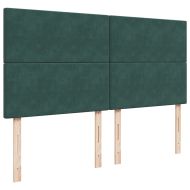 Боксспринг легло с матрак, тъмнозелено, 180x200 см, кадифе