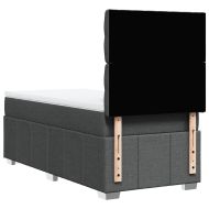 Боксспринг легло с матрак, тъмносив, 80x200 см, плат