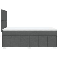 Боксспринг легло с матрак, тъмносив, 90x190 см, плат