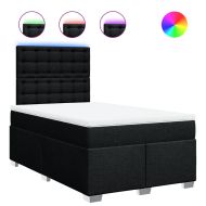 Боксспринг легло с матрак, черно, 120x190 см, плат