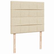 Боксспринг легло с матрак, кремаво, 120x200 см, плат