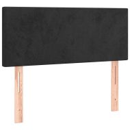 Боксспринг легло с матрак и LED, черно, 120x190 см, кадифе