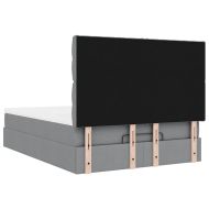 Османска легло с матрак и LED, светлосиво, 140x200 см, плат