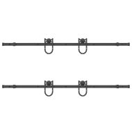 Комплект механизъм за плъзгаща врата, 366 см, стомана, черен