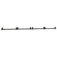 Комплект механизъм за плъзгаща врата, 366 см, стомана, черен