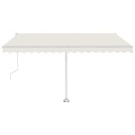 Свободностояща автоматична тента, 400x300 см, кремава