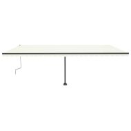 Свободностояща ръчно прибираща се тента 600x300 см кремав