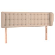 Горна табла с уши, капучино,147x23x78/88 см, изкуствена кожа