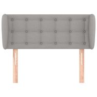 Горна табла за легло с уши, светлосива,93x23x78/88 см, плат