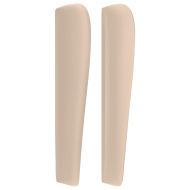 Горна табла с уши, капучино, 93x23x118/128 см, изкуствена кожа